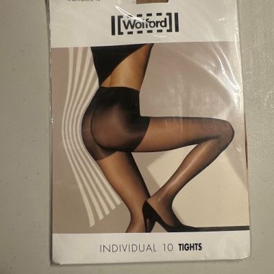 WOLFORD 18163 INDIVIDUAL 10 CONTROL TOP TIGHTS IN GOBI SIZE LARGE  NWT