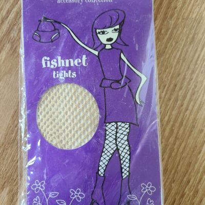 Splendid Style Fishnet Light Brown Tan Nylon Tights One Size Fits Most