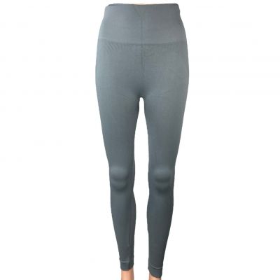 Set Active Women's Gray Blue Mid Rise Athletic Workout Yoga Leggings Pants XS