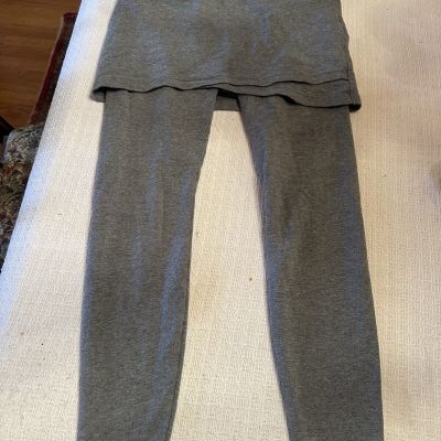 CAbi M'Leggings Skirted Cropped Leggings Charcoal Gray Cotton Blend Style# 839 W