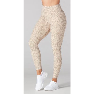 Tavi Active High Waisted 7/8 Tight Leggings Latte Leopard Size M