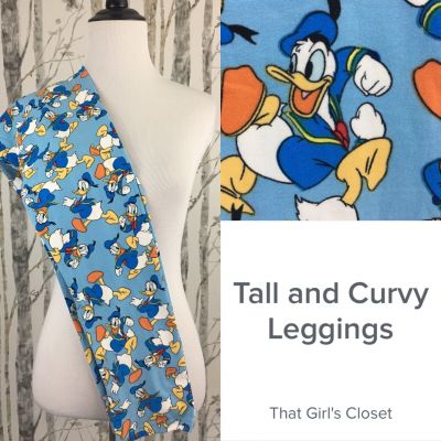 Tall and Curvy Leggings Lularoe Disney Donald duck Leggings