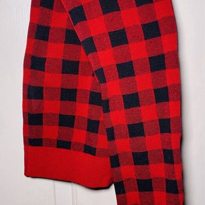 Holiday Red and Black Buffalo Plaid Plus Size Leggings 2X/3X