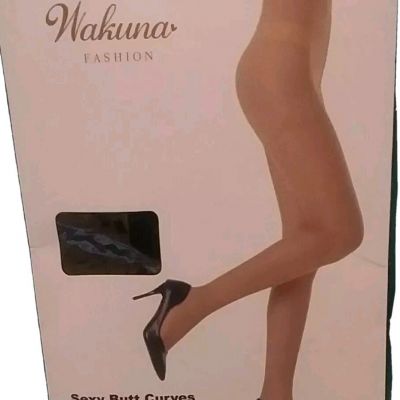 Wakuna 3 Pr Of BLK Sheer Tights/Pantyhose Women's Size XL Butt Lifter/ControlTop