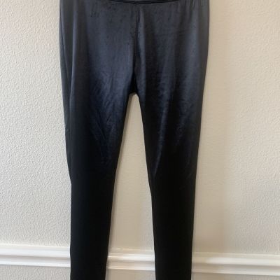 Express Leggings Size M Shiny Black 90perc Nylon