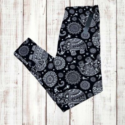 Women’s Leggings Depot Elephant Print Plus Size 3X-4X NWT Extra Stretchy Soft