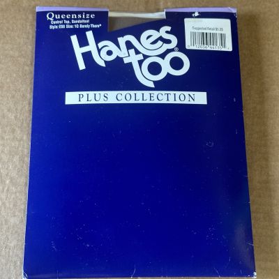 Hanes Too Plus Collection Barely There Queensize Control Top E08 Sz 1Q NEW NOS