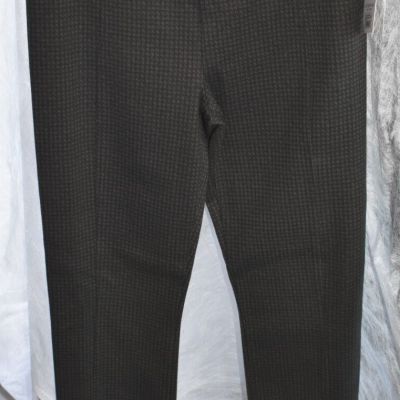 Liverpool Los Angeles NWT Reese Ankle Legging Black Olive Houndstooth Size 2