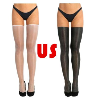 Women's Anti-skid Tights Pantyhose Silk Glossy Thigh High Compression Stockings