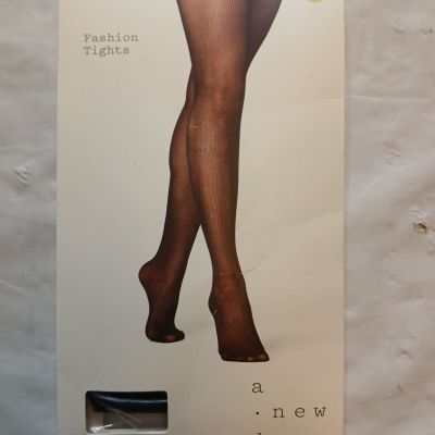 Women's Sheer Rib Tights - A New Day Black Size S/M