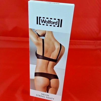 Wolford Neon String Thong (sheer pantyhose underwear) Madeira (Chocolate) XS