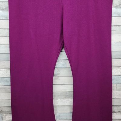 Victorias Secret Pink XXL Mid Rise Full Length Foldover Flare Leggings Magenta