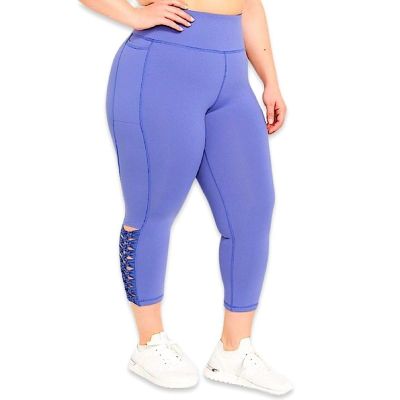 Lane Bryant LIVI NWOT’s Blue High-Rise Wicking Capri Workout Legging Size 10/12