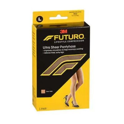 3M Futuro Ultra Sheer Pantyhose Energizing Support Style Mild Large Nude 1 Pair