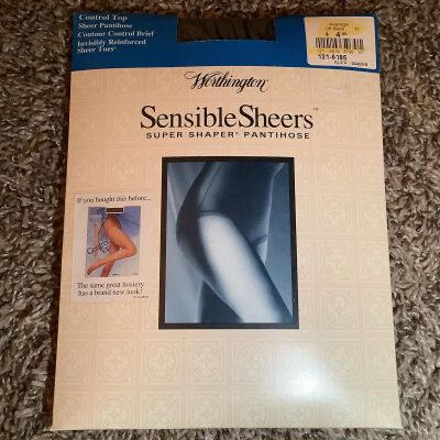 Worthington sensible sheers super shaper pantihose, off black, size: Avg