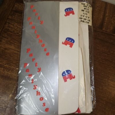 Vtg Republican Party USA Pantyhose Made Political Elephant Trump New NOS