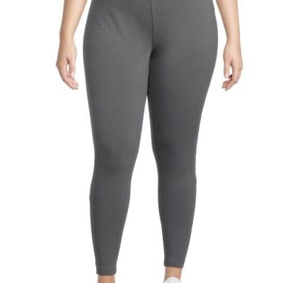 Terra and Sky Women’s Plus Metal Gray Soft Leggings 3X (24W-26W) NWT