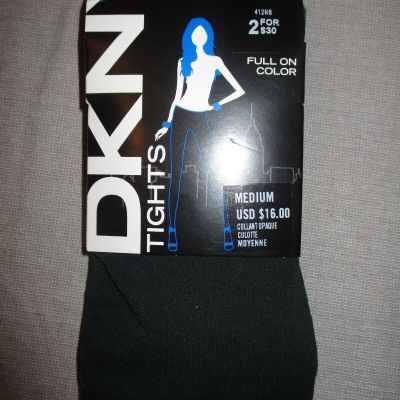 840B1 DKNY 412NB Opaque Comfort Control Top Tights Full Color On Small Green