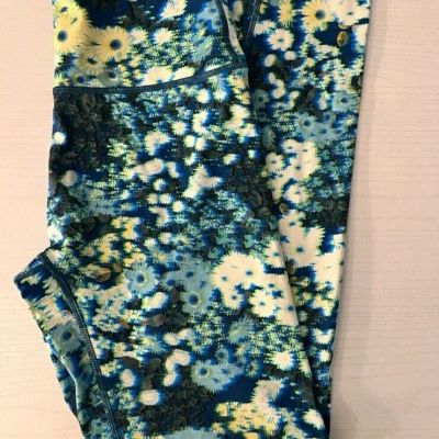 Aerie Offline Goals High Waist Blue 3D Leggings Size Medium NWT