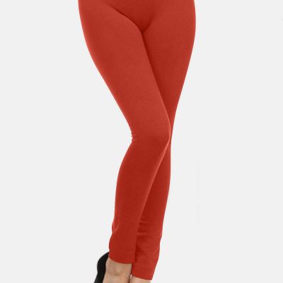 Yelete Full Size Seamless High Waist Fleece Leggings