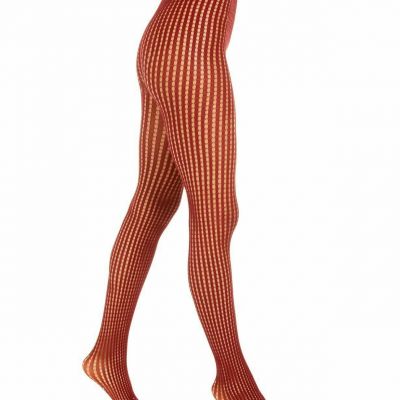 DKNY Fashion Net Tights Crimson Size Small/Medium NWT -