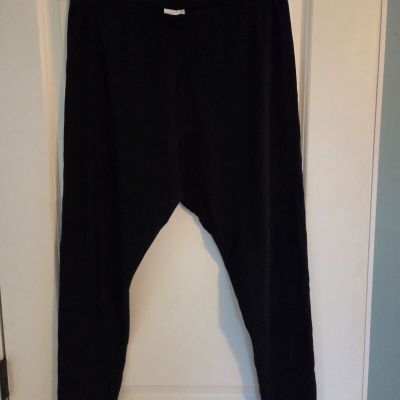 J. JILL Pima Cotton Ankle Length Leggings Black Womens Size XL Tall