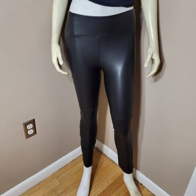 David Lerner Black Faux Leather Legging Sz S36 inches Long,27 inches inseam,14