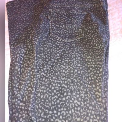 Levi's Women's Gray Animal Print Pull-On Leggings Size 16