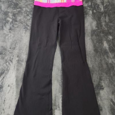 Trendy Lululemon Black Low Waisted Flared Gym Leggings Women's Size 10