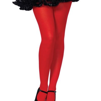 Leg Avenue 7300 Women's Red Super Stretchy Nylon Tights Pantyhose - One Size