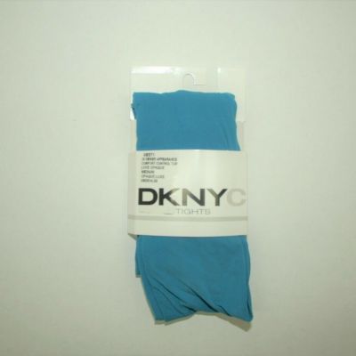 009X06 DKNY 0B571 Luxe Opaque Comfort Control Top Tights Plumage Blue Size MD