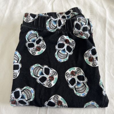 No boundaries women’s black leggings with skulls size extra small