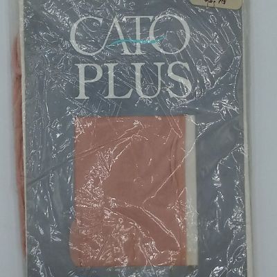 Cato Plus Cane Pink Day Sheer Sandalfoot Pantyhose Plus Size Queen 1X NOS