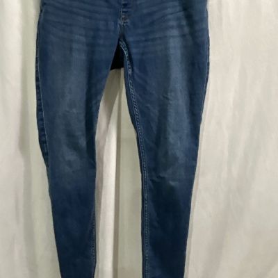 Abercrombie & Fitch Blue Denim Pockets Skinny Jean Leggings Size 31/12