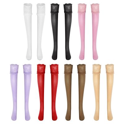 Womens Stockings Thigh Lace Wear Long Decor Lingerie High Sheer See,Through New