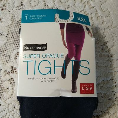 No Nonsense New In Package Super Opaque Tights Black XXL Womens 1 Pair New