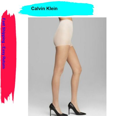 Calvin Klein Women's Silken Sheer Tights, Color: Natural, Size : 1