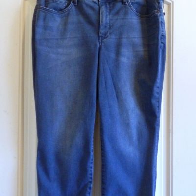 NYDJ Not Your Daughters Jeans Women's Cropped Blue Jeans SZ 14 W