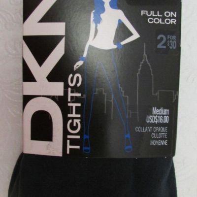 DKNY Opaque Control Top Tights Size Medium Royal Navy 40 Denier