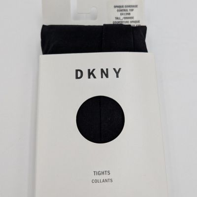 DKNY Tights Collants Opaque Coverage Control Top Black TALL NEW