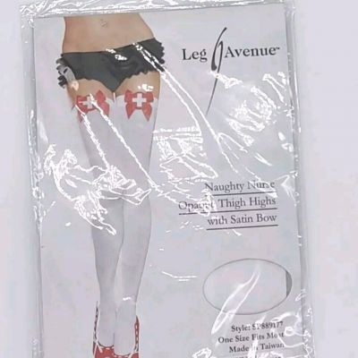 Leg Avenue Naughty Nurse Opaque Thigh Highs Style SP889177