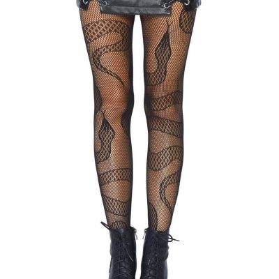 Women's Snake Patterned Tights Pantyhose Fishnet Gothic