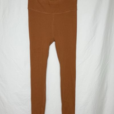 Pact Women’s Large Ribbed Leggings Orange Cotton