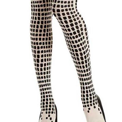 ZOHARA Art on TIGHTS Beat Box Print TATTOO Patterned 120 DENIER O/S