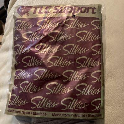 Vintage Silkies 210 TLC Total Leg Control Size Small Misty Grey Nylon Hosiery