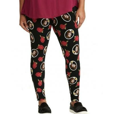 Disney Beauty & the Beast 3X Plus Woman's Legging's EUC.A154