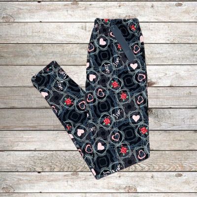 Women’s Leggings Size S/M Heart Print Love NWT Stretchy Buttery Soft High Waist