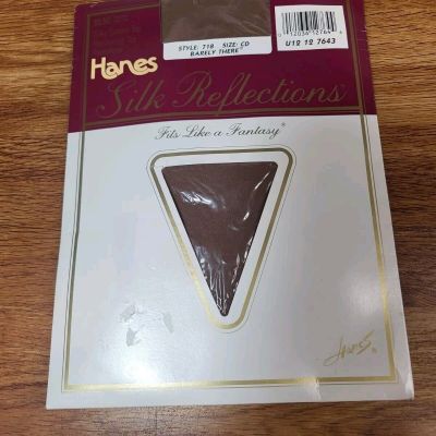 1994 Pantyhose Hanes Silk Reflections Style 718 Size CD Barely There Control Top