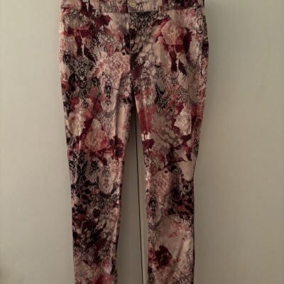 Leggings Chicos Women’s XS Platinum Size .5 Used Floral Design