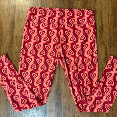 LuLaRoe Valentine’s Leggings Size TC Valentines Day Heart